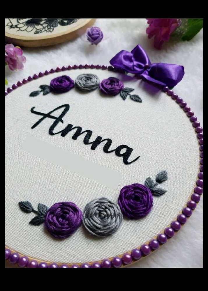 Handmade Wall Hanging Embroided Hoop