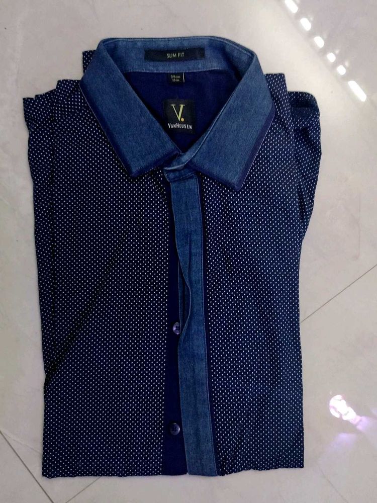 Van Heusen Blue Patterned Shirt