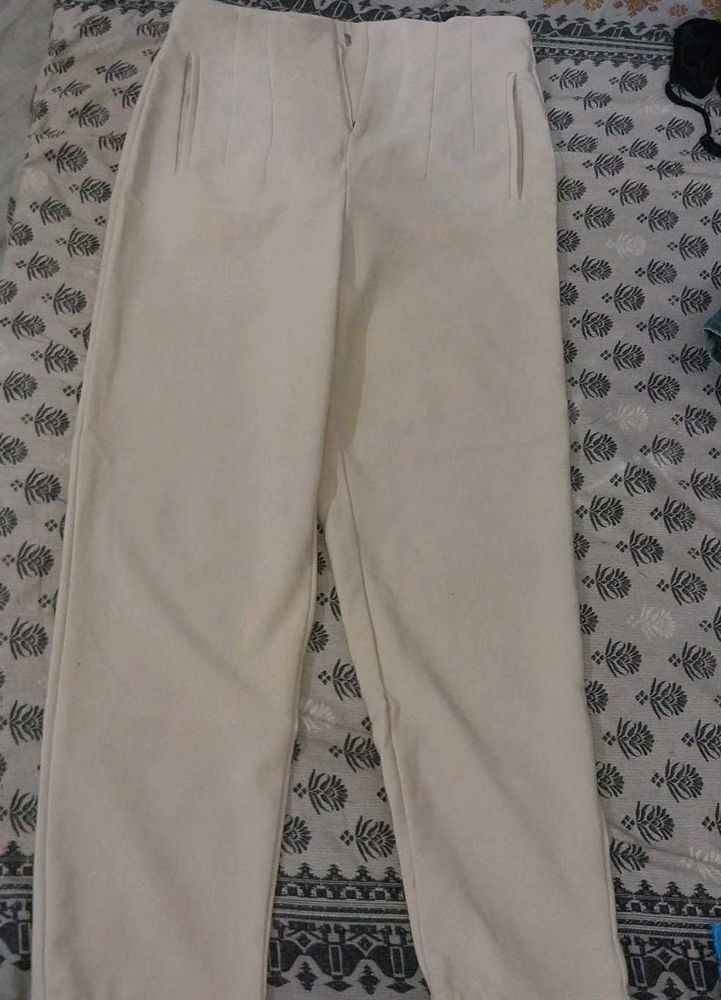 Wide Leg Off-White Pants