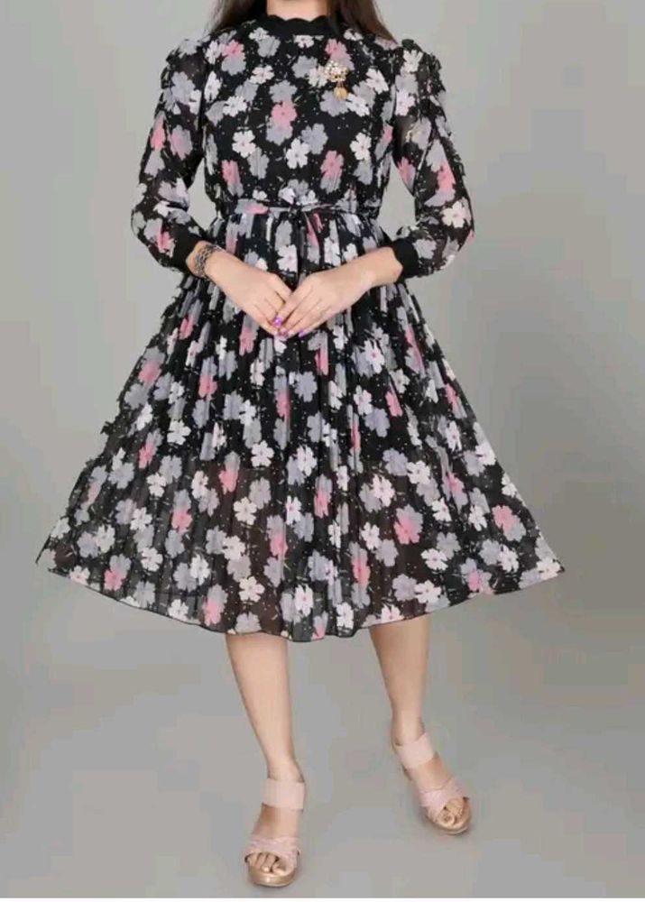 Floral Print Midi Dress