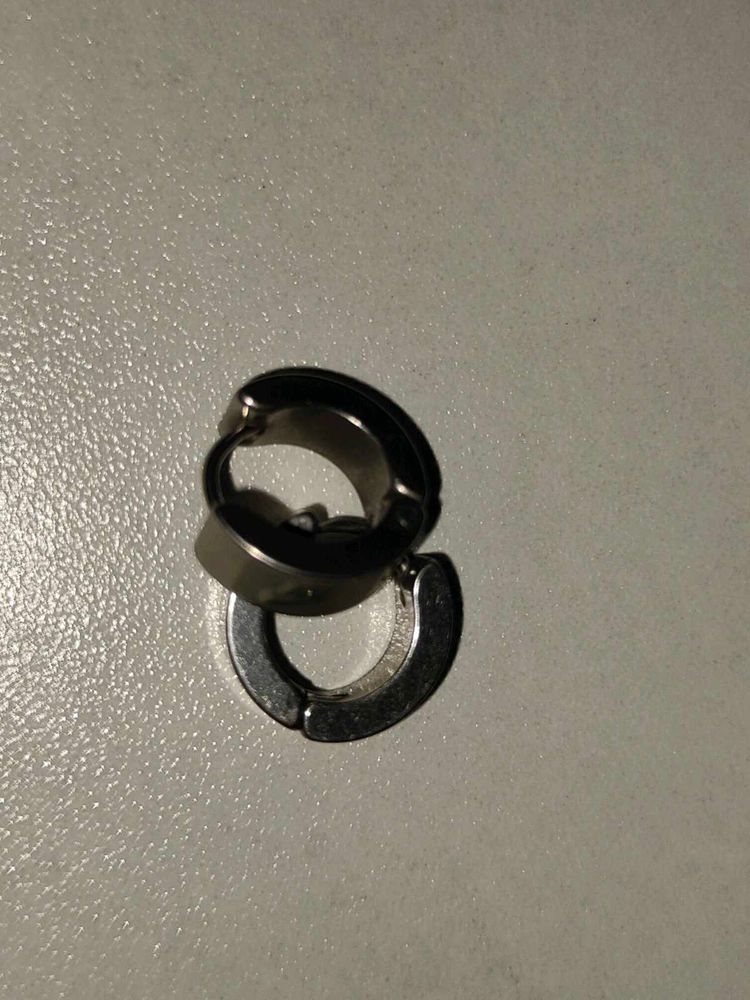 Silver Hinged Hoop Earrings