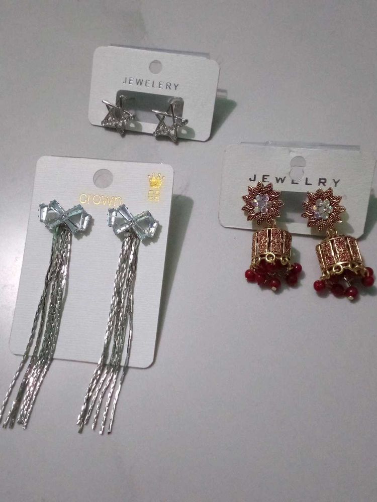 Pack Of 3 Set Earrings