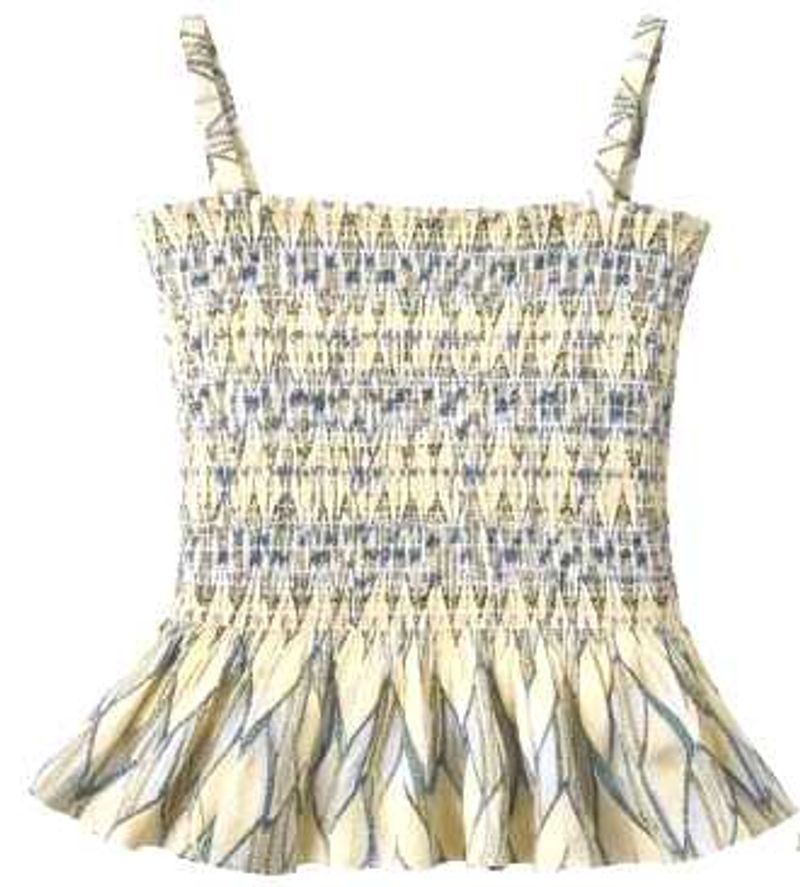 Peplum Tank Top Two-Piece Printed C