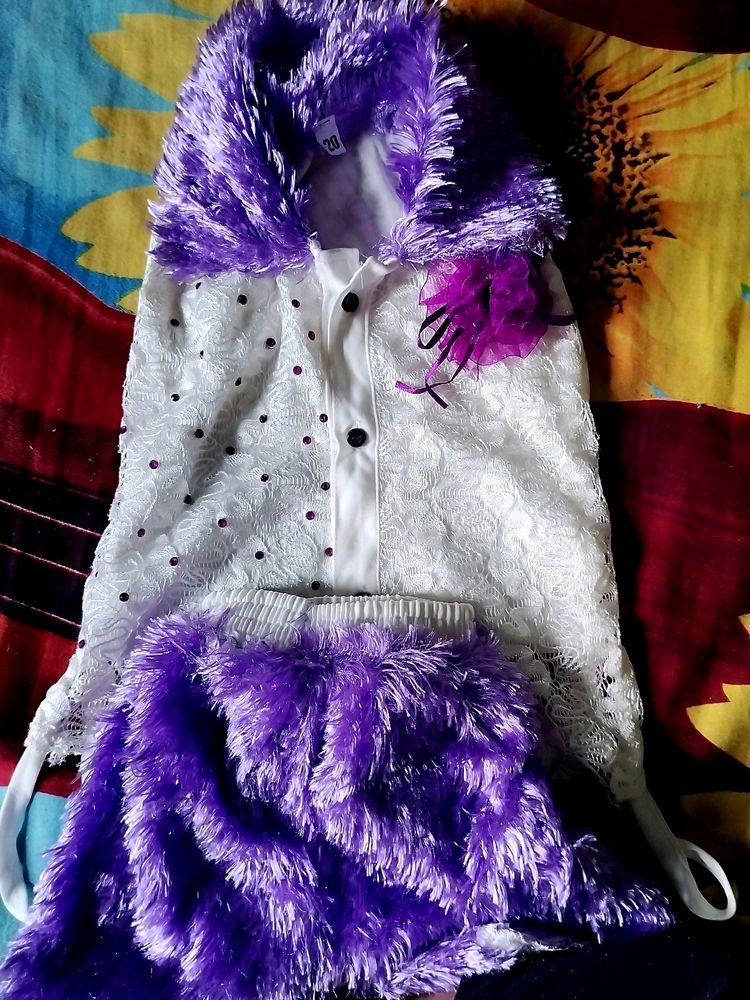 Kids Furniture Dress White And Purple 💜