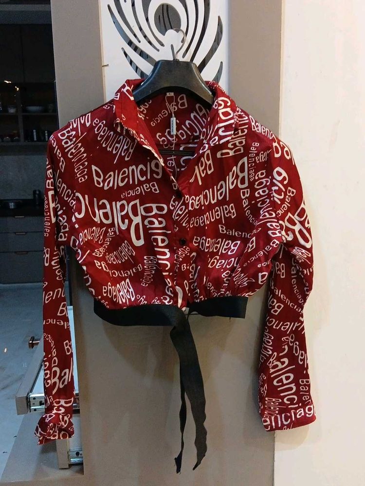 Balenciaga Print tie up top