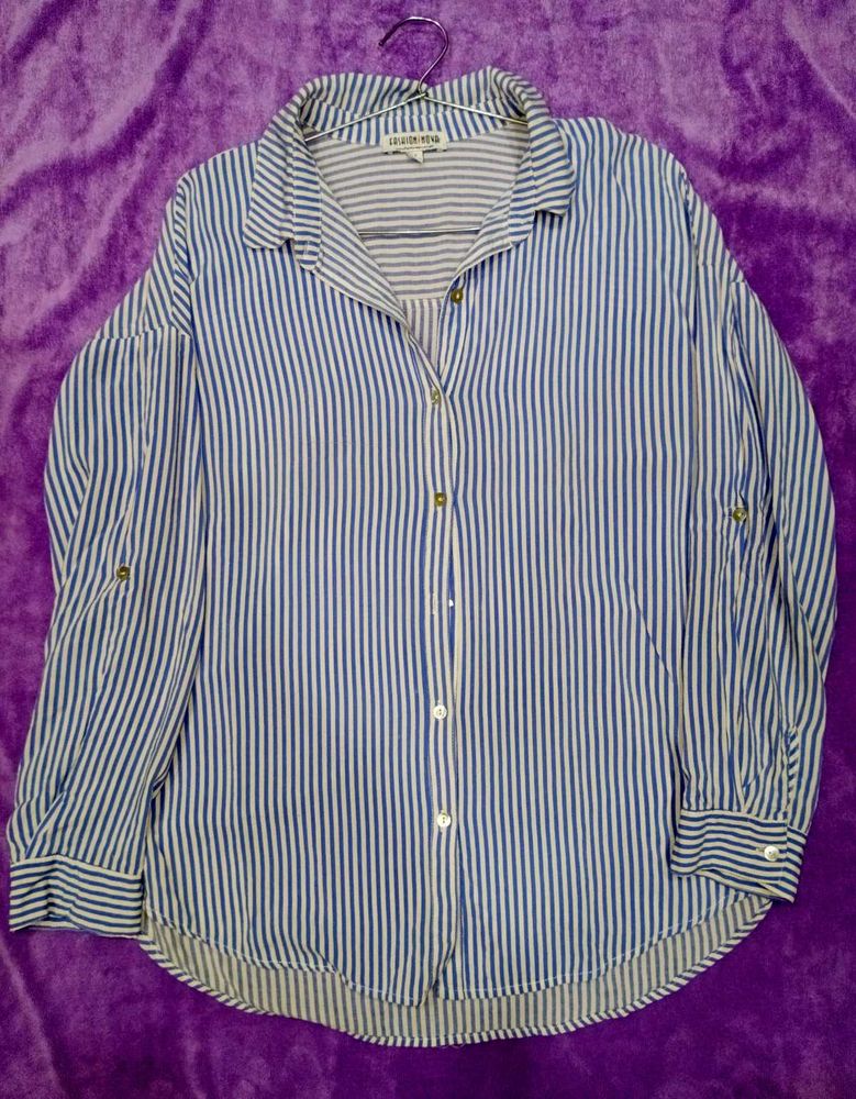 Striped Button-Down Shirt