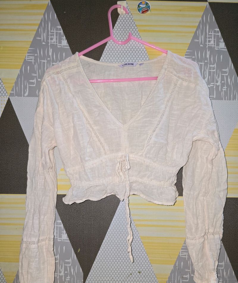 Ajio Linen New Top Worn Once
