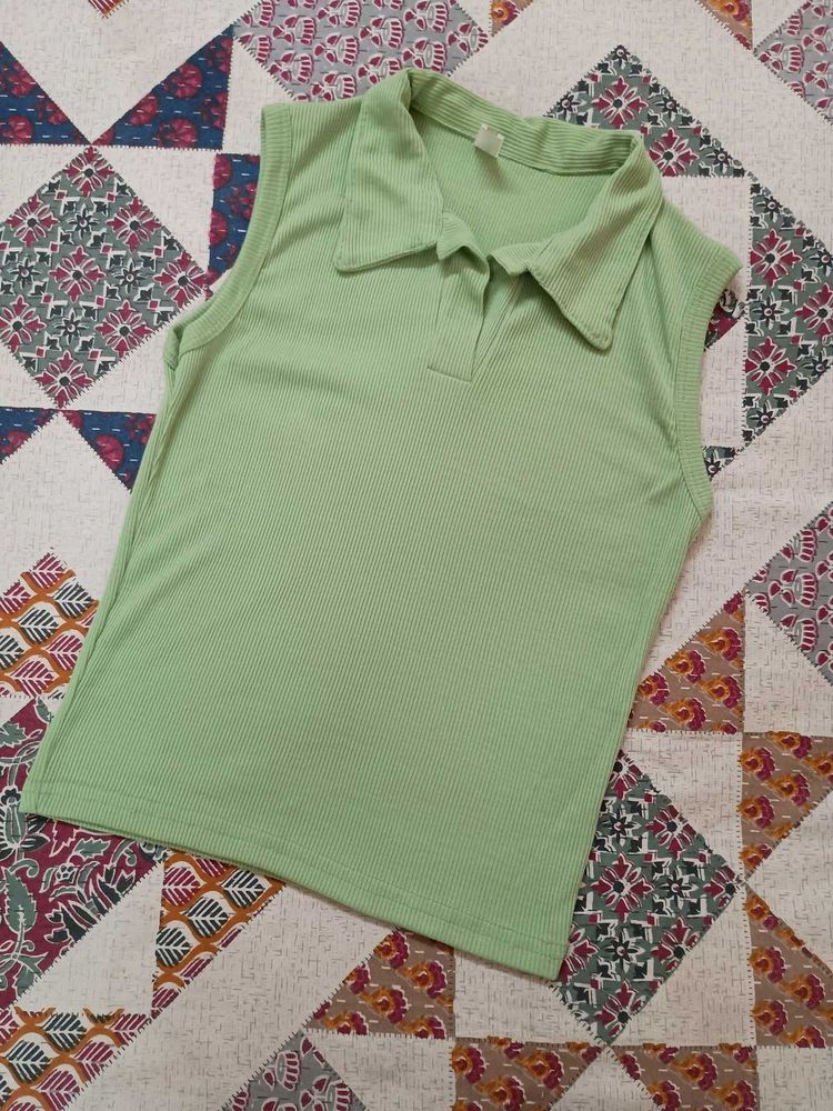 Green Polo Tank Top