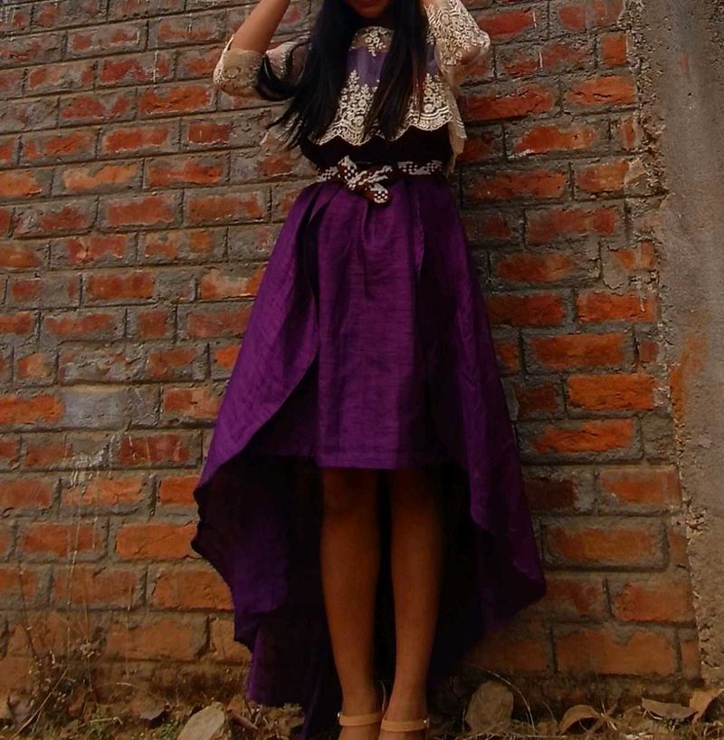 Elegant Purple Ethnic Dress✨