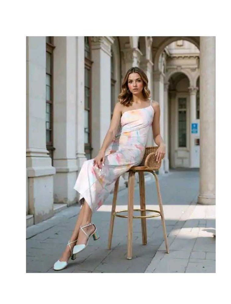 Tie-Dye One Shoulder Dress