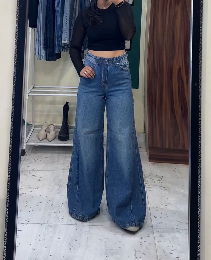 H&amp;M super wide jeans