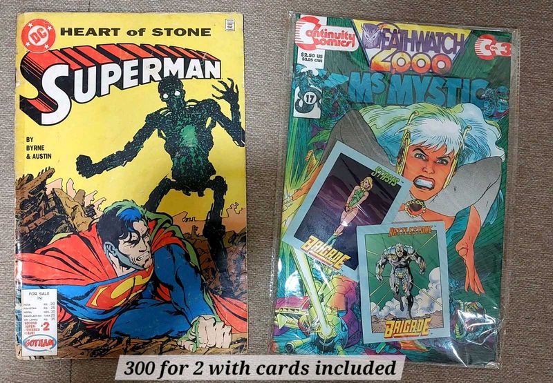 Superman Comic(dc gotham)+continuity Comi+2 Cards