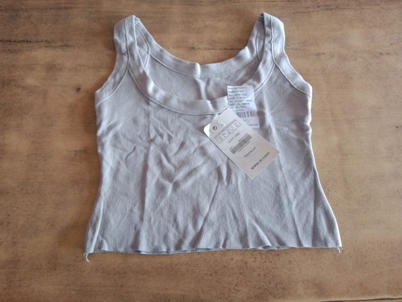 Grey Crop Top