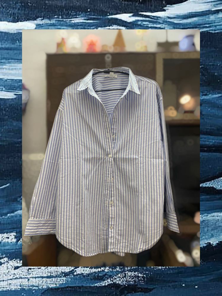 Striped Button-Down Shirt [ S/M/L] Available