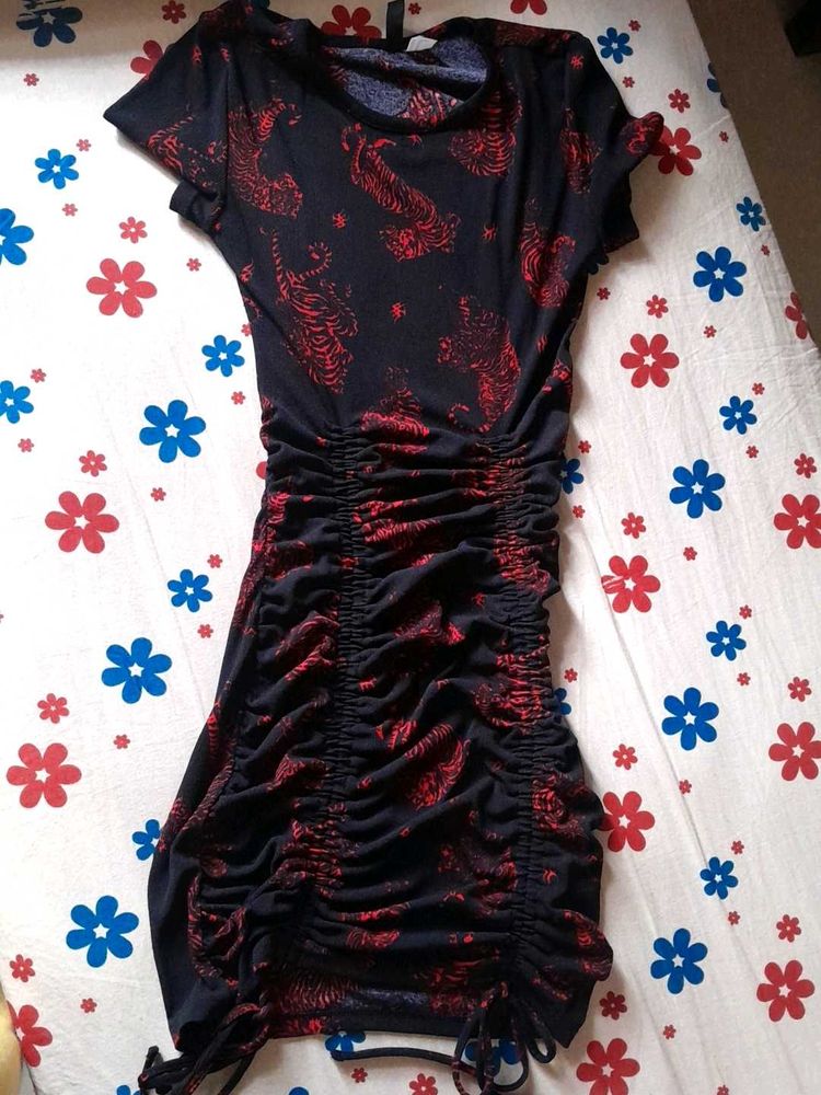 Red And Black Bodycon Dress Mini