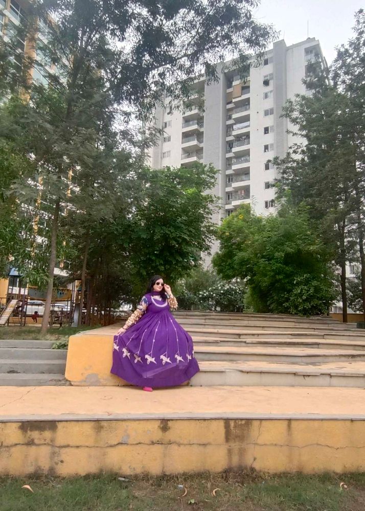 Elegant Purple Ethnic Gown