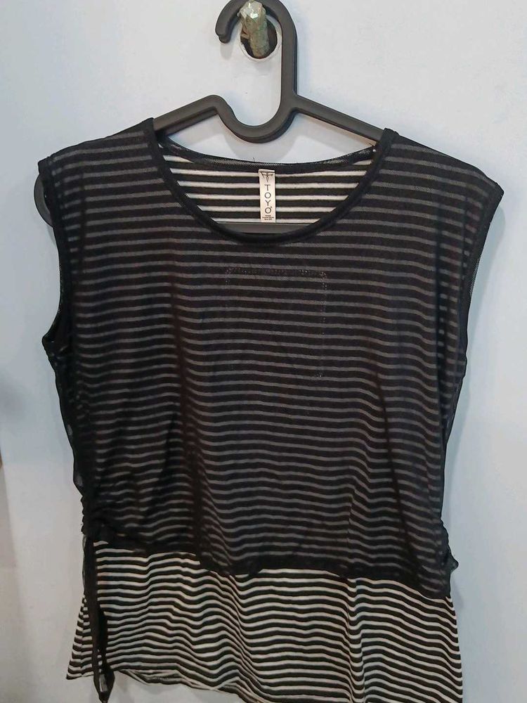 Striped Sleeveless Top