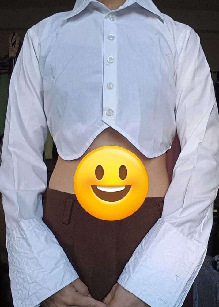 Full Sleeve Crop Shirt