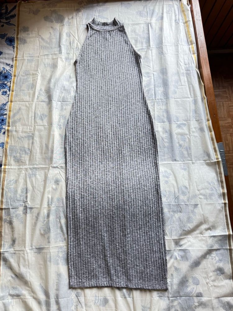 Gray Bodycon Midi Dress