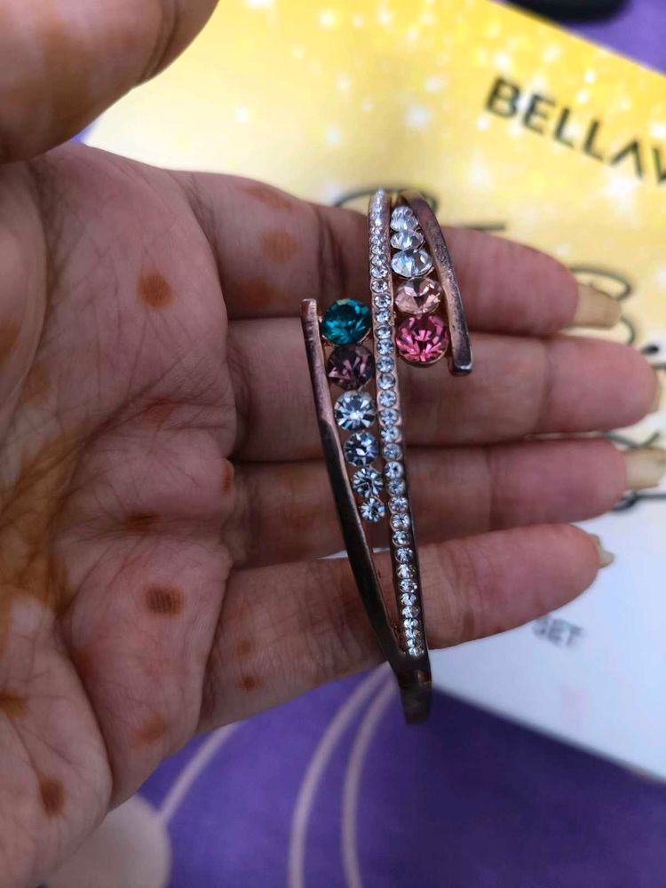 Stylish Rhinestone Bracelets-set Of 3