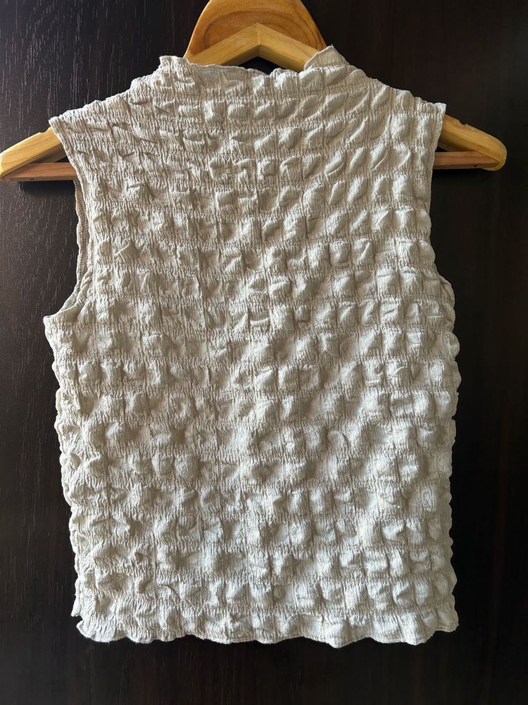 Textured Sleeveless Top