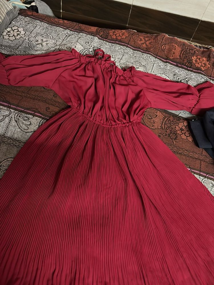 Its A Beautiful Red Midi Dress