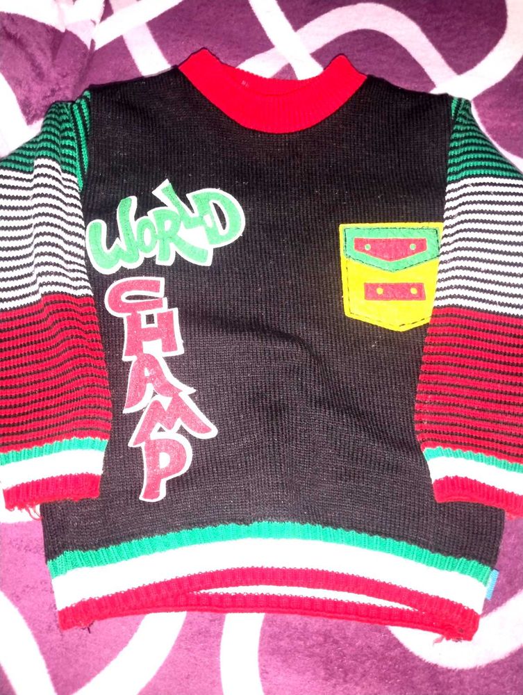 Vintage &#39;World Champ&#39; Knit Sweater