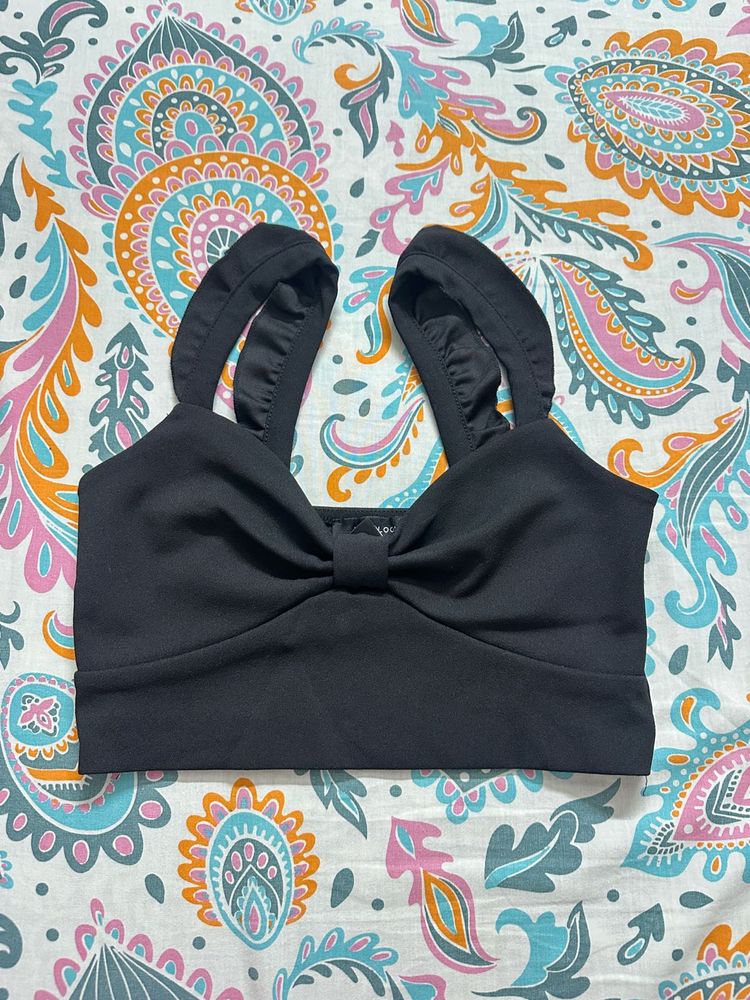 Cute black crop top