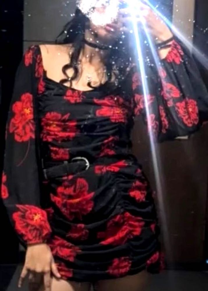 Floral Print Mini Dress