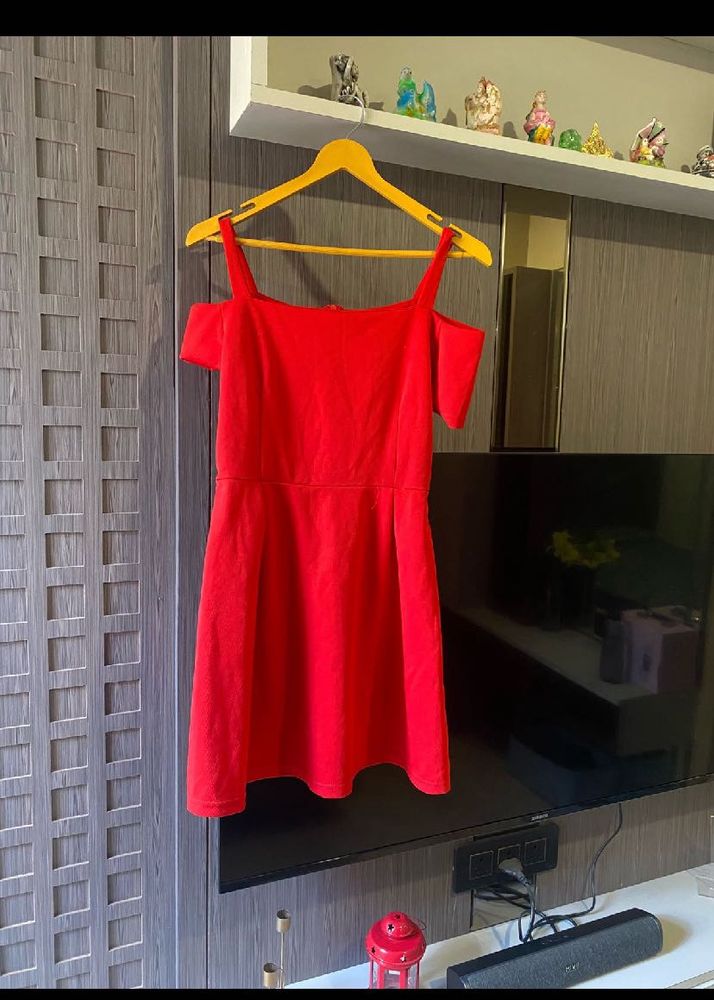 Red Off-Shoulder Mini Dress