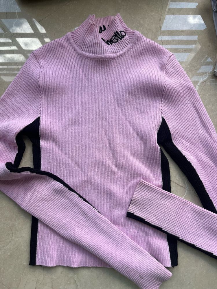 Cute Pink Knit Top