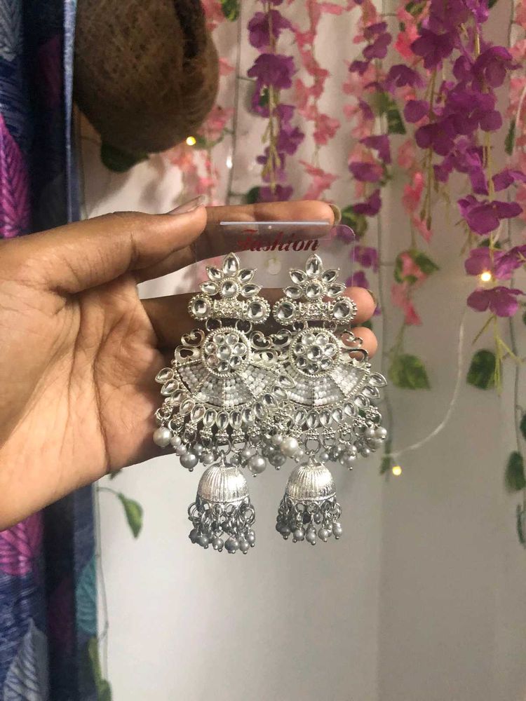 Silver Jhumka