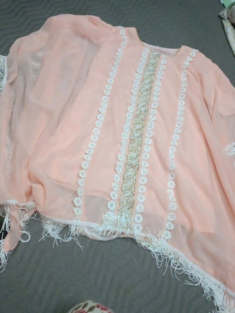 Kaftan Work Top With Lace