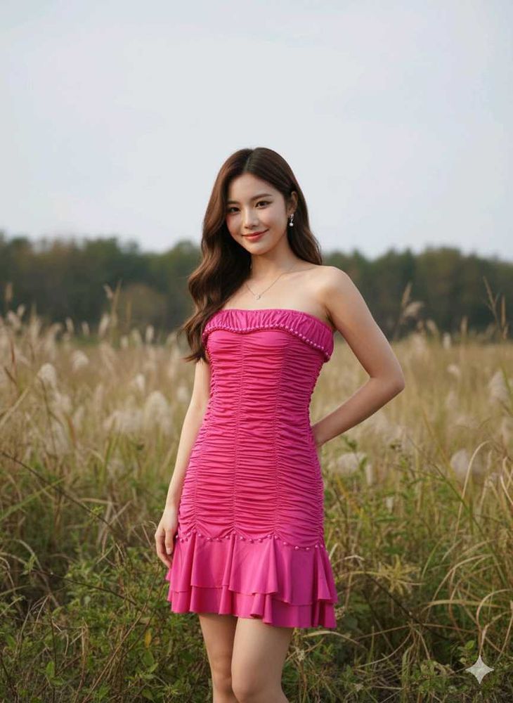 Stylish Pink Mini Dress