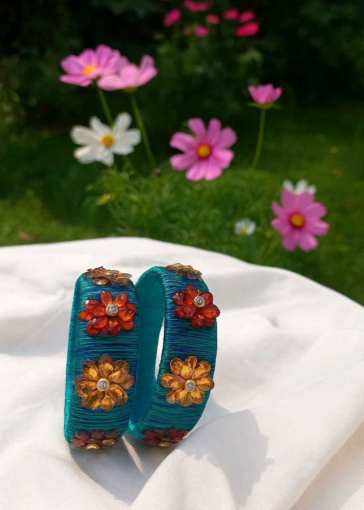 Floral Thread Bangles