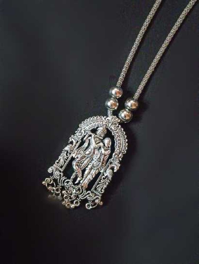 NEW Oxidized Silver Krishna Pendant