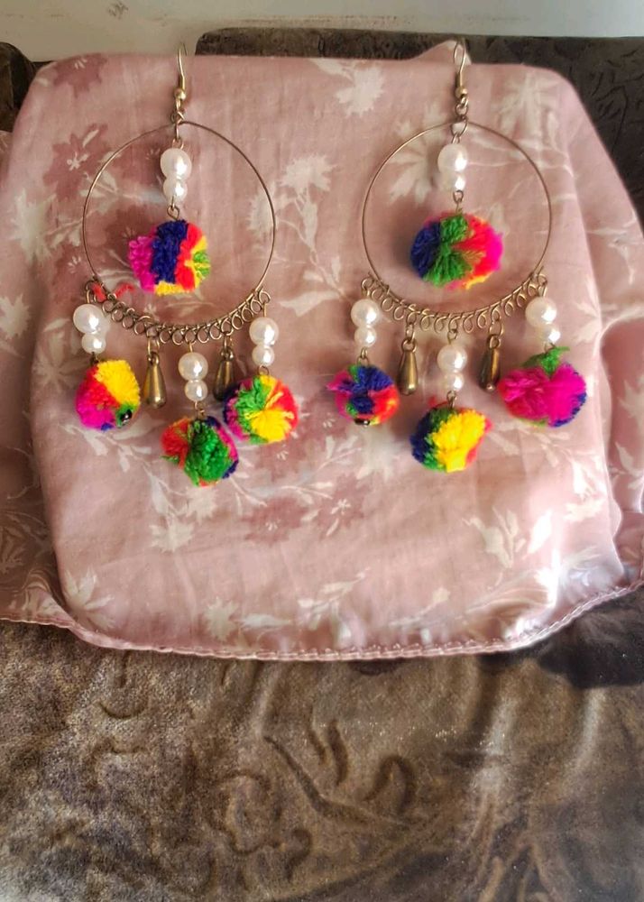 Pompom Earrings