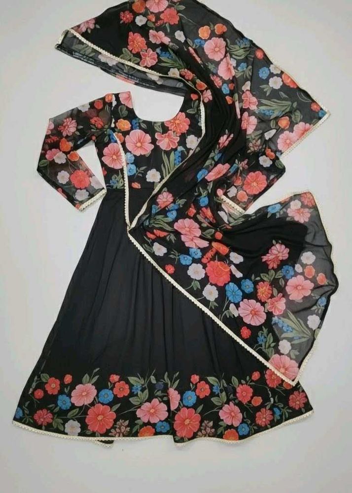 Floral Anarkali Kurta Set