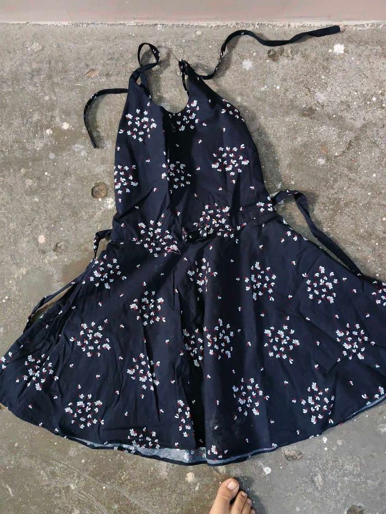 Cute Navy Print Dress (149) each