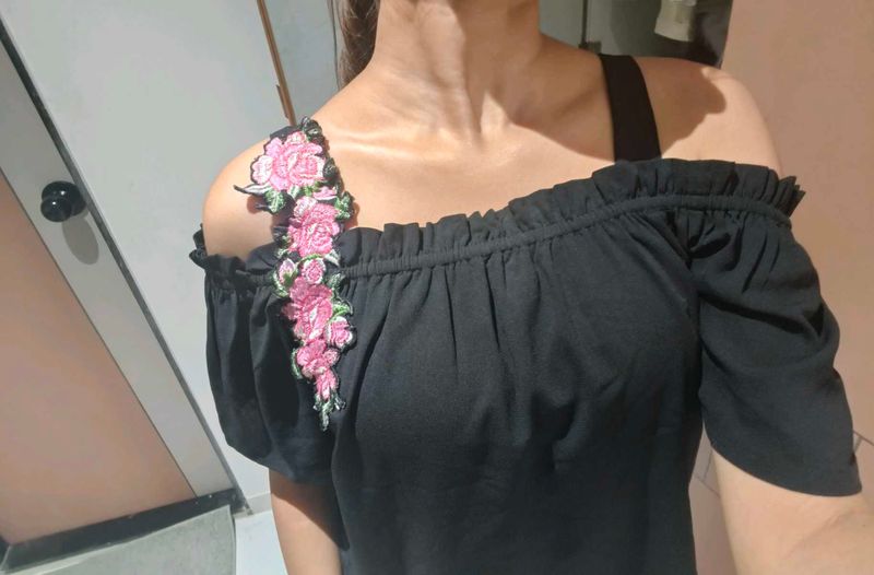 Black Off Shoulder Top