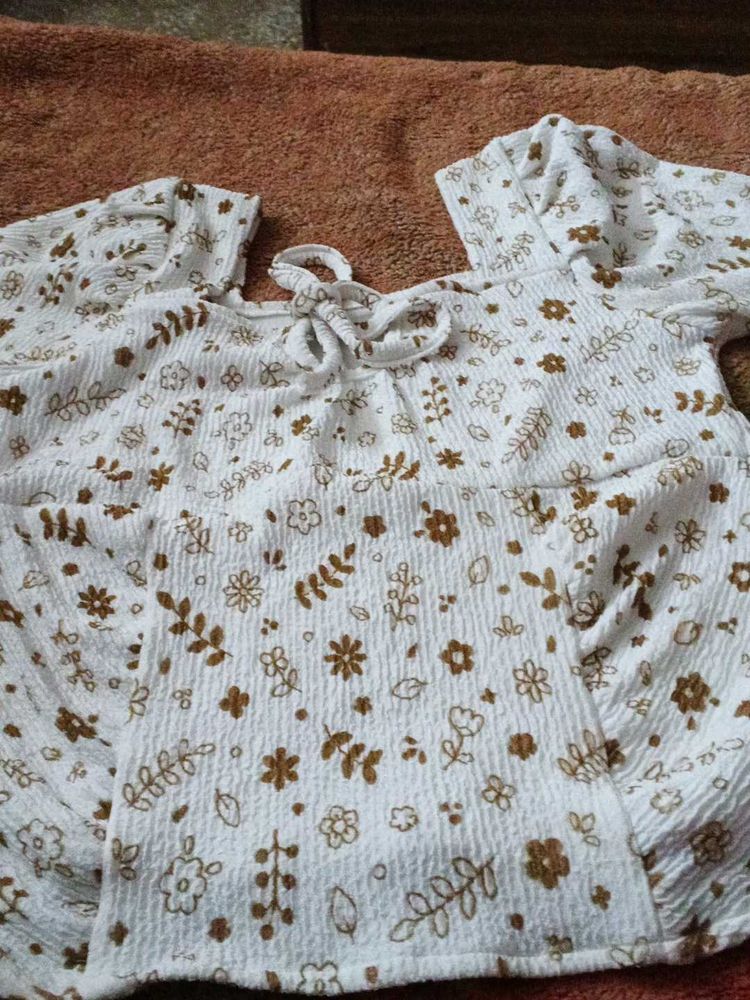 Floral Print Girls Top