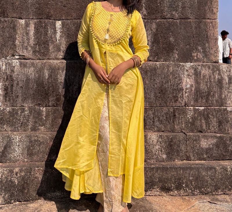 Yellow Flowy Kurta