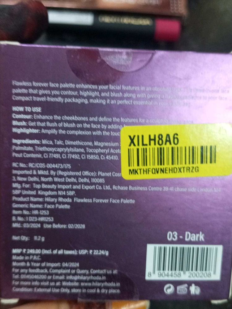 Hilary Rhoda Flawless Forever Face Palette