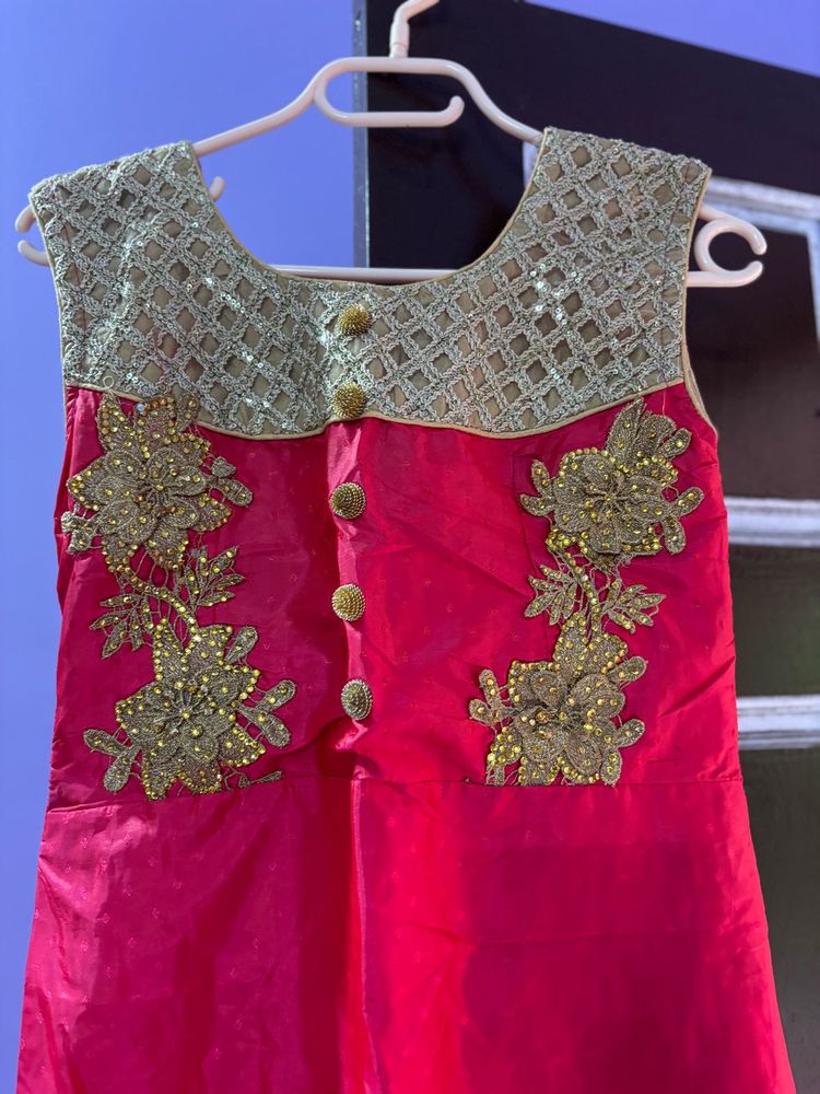 Pink Embroidered Gown