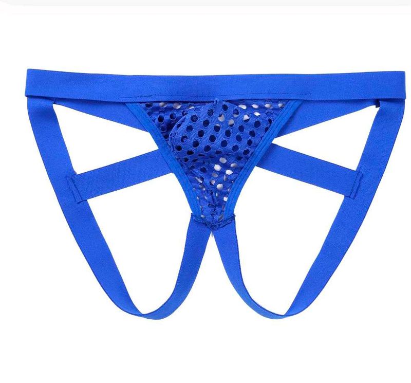 Blue mesh jockstrap