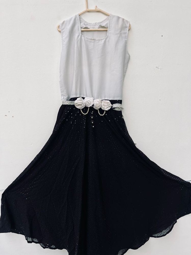 Black &amp; White Long Dress