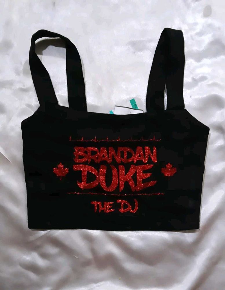 Black 'Brendan duke Crop Top