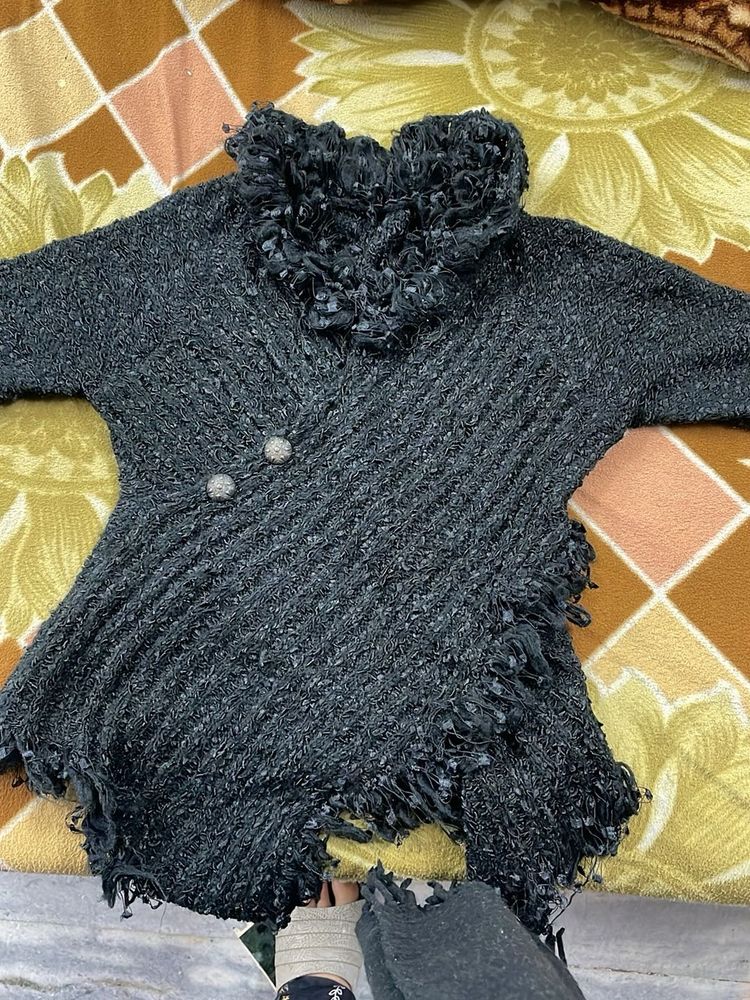 Unique Textured Black Jacket