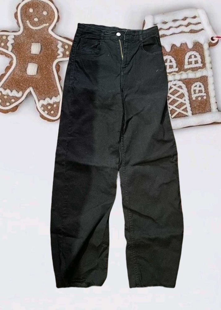 Black Wide Leg Flare Jeans