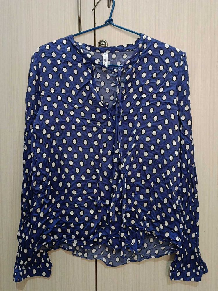 Bow tie- Navy Blue Polko dots, from MANGO